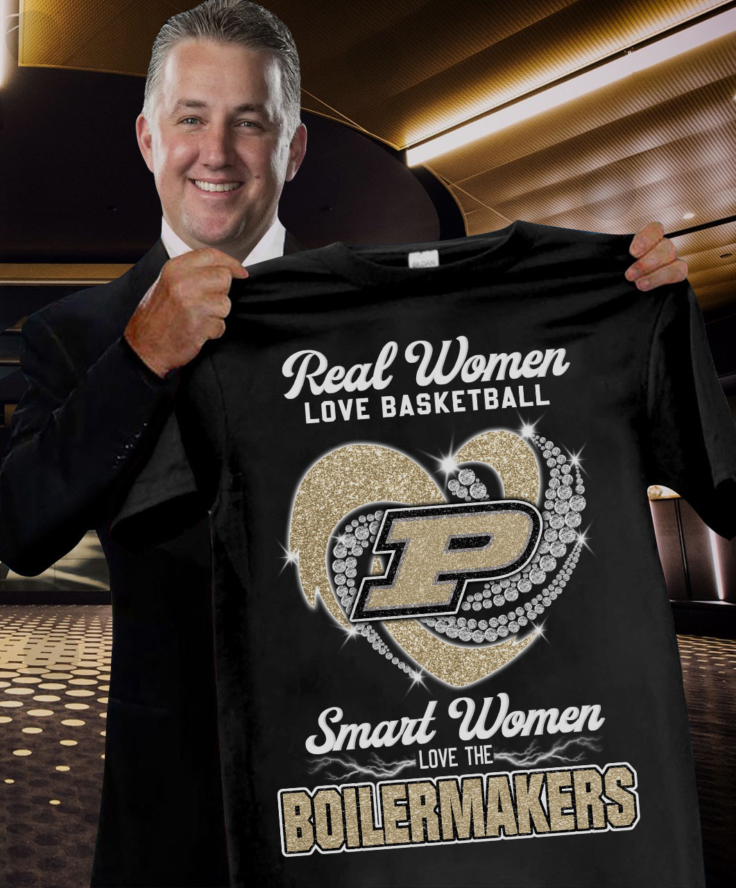Real Women Love Basketball Smart Women Love The Boilermakers T-Shirt Basketball Oregontrailrvpk Shirt