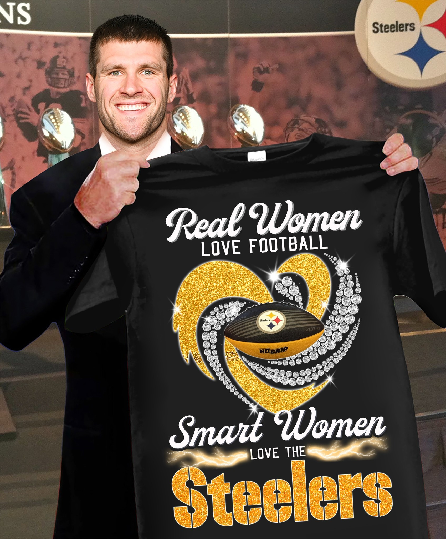 Real Women Love Football Smart Love Pittsburgh Steelers T-Shirt For Her Oregontrailrvpk Shirt