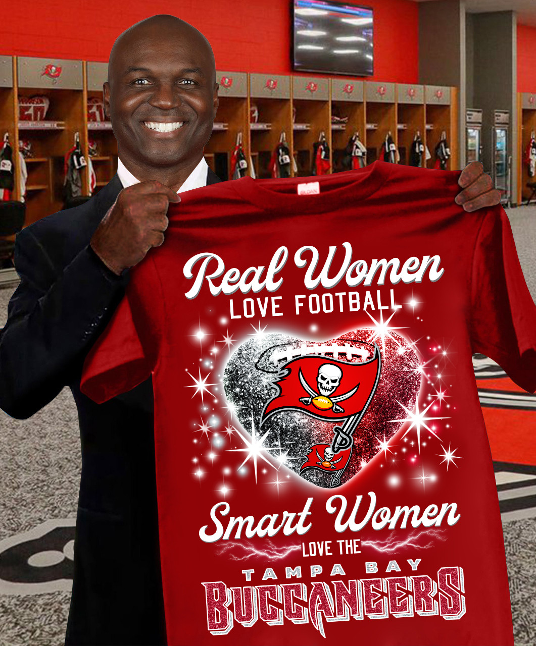 Real Women Love Football Smart Women Love Tampa Bay Buccaneers T-Shirt Football Oregontrailrvpk Shirt