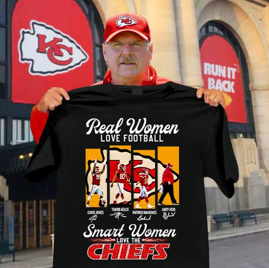 Real Women Love Football Smart Women Love The Chiefs T-Shirt For Chiefs Fans Oregontrailrvpk Shirt