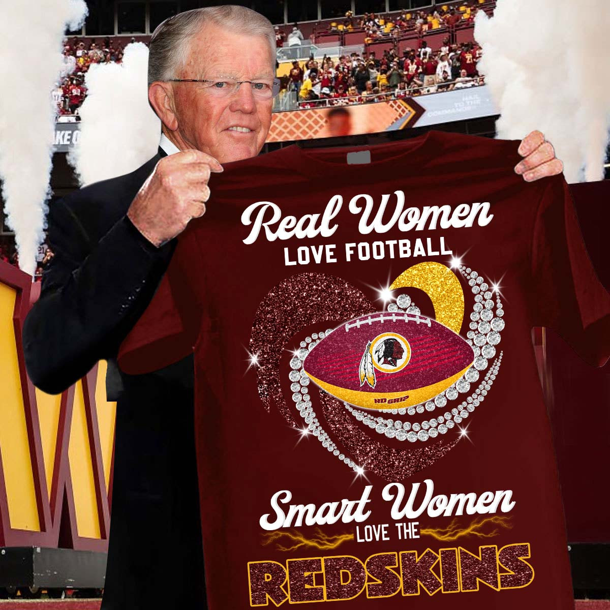 Real Women Love Football Smart Women Love The Redskins T-Shirt Football Oregontrailrvpk Shirt