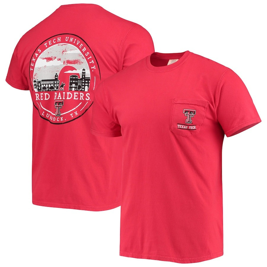 Red Texas Tech Red Raiders Circle Campus Scene T-Shirt Red Texas University Shirt Merch Oregontrailrvpk Shirt