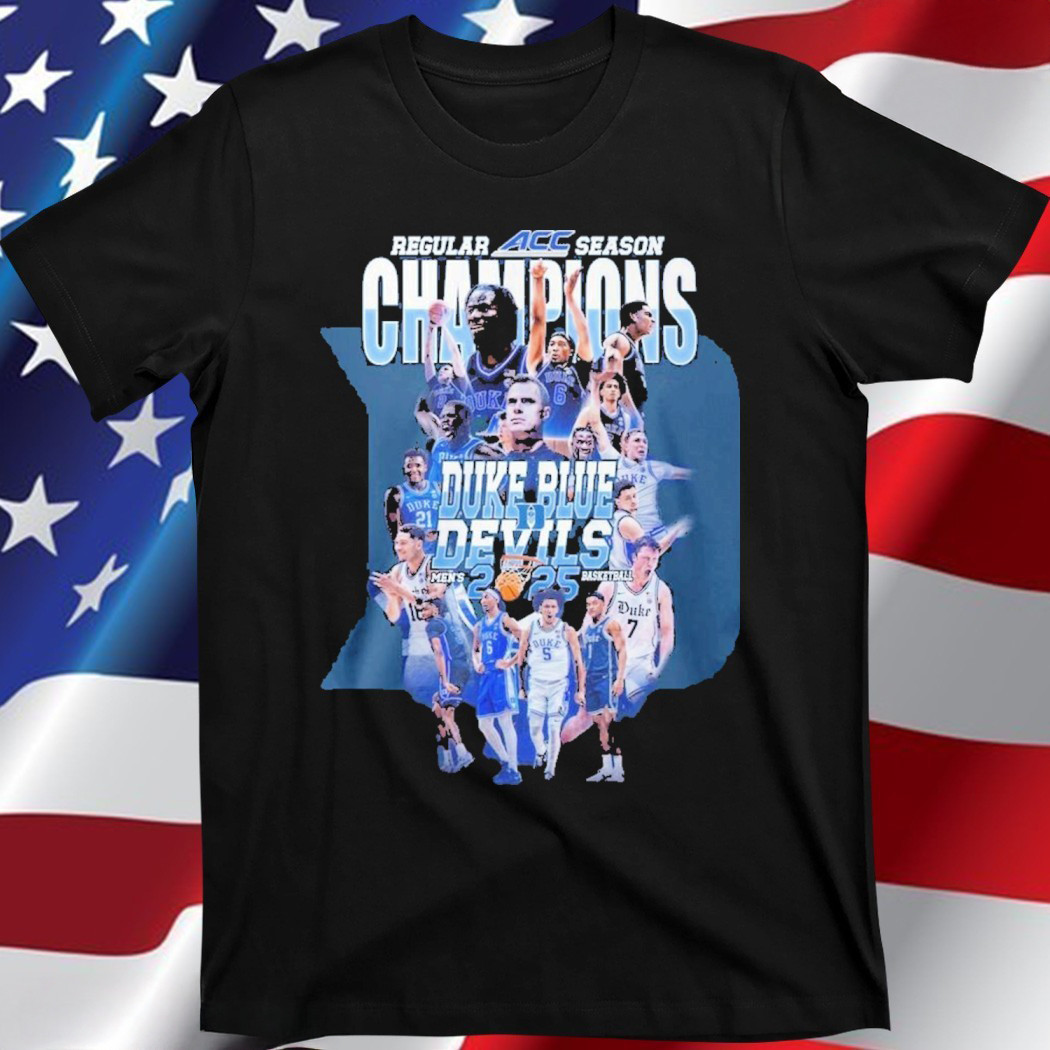 Regular ACC Season Champions Duke Blue Devils Men's Basketball 2025 T-Shirt Oregontrailrvpk Shirt