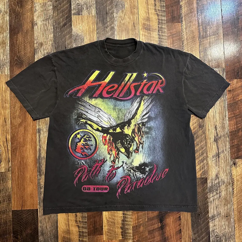 Retro Hellstar Graphic T-Shirt Oregontrailrvpk Shirt