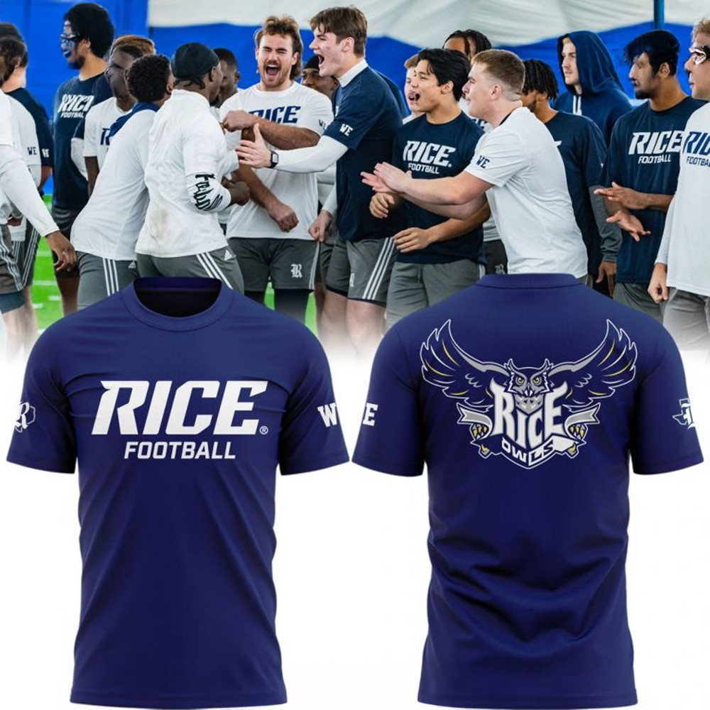 Rice Owls Football 2025 Blue T-Shirt Presents For Football Fans Oregontrailrvpk Shirt