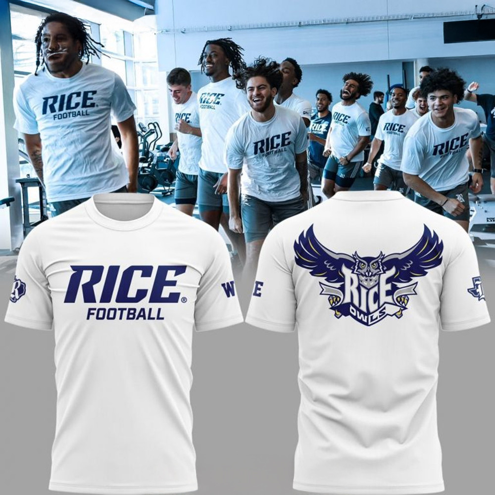 Rice Owls Football 2025 White T-Shirt Presents For Football Fans Oregontrailrvpk Shirt