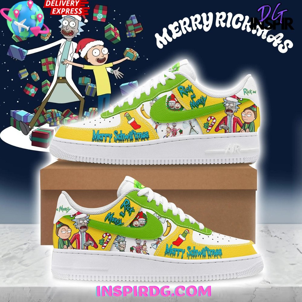 Rick And Morty Merry Christmas Limited Edition Air Force 1