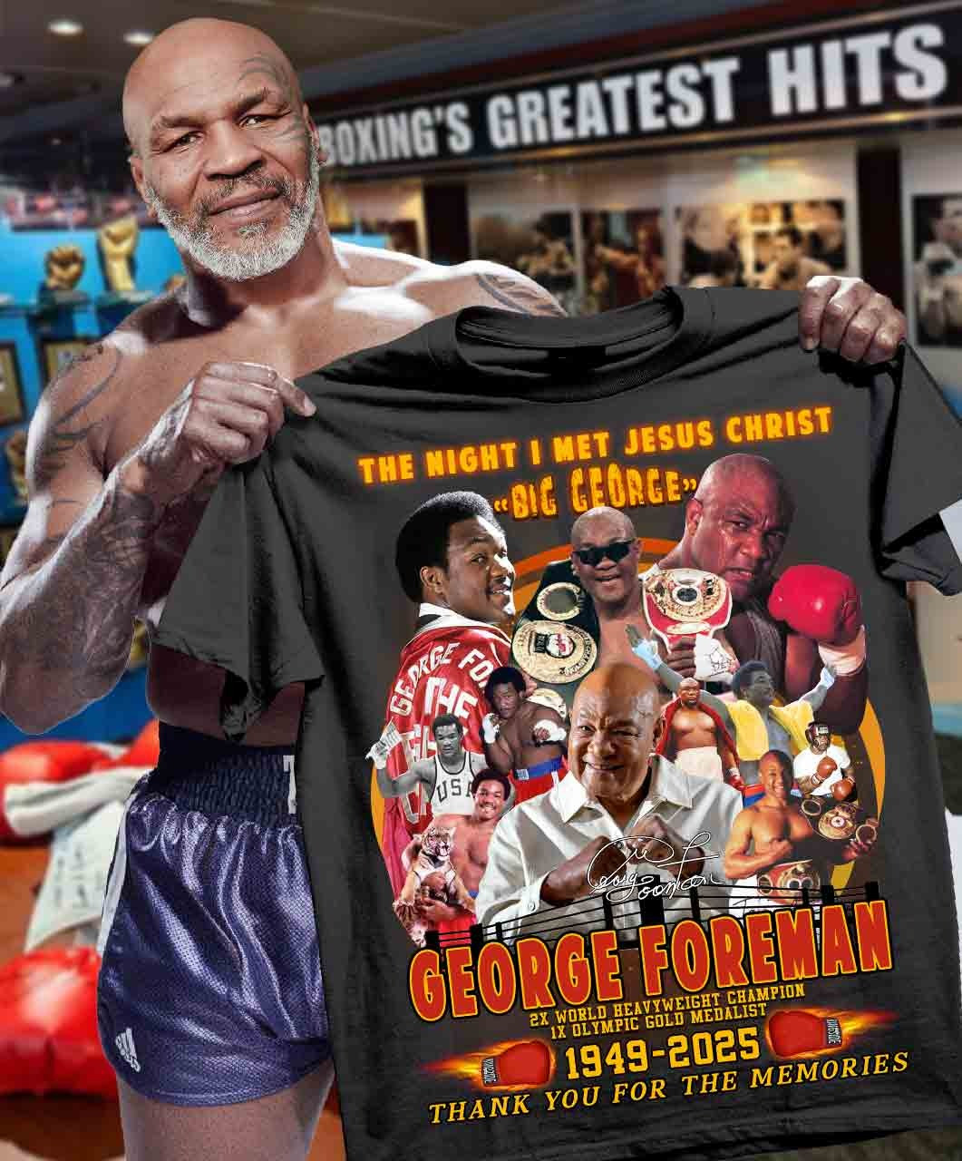 RIP Big George Foreman 1949 2025 T-Shirt Thank You For The Memories Oregontrailrvpk Shirt
