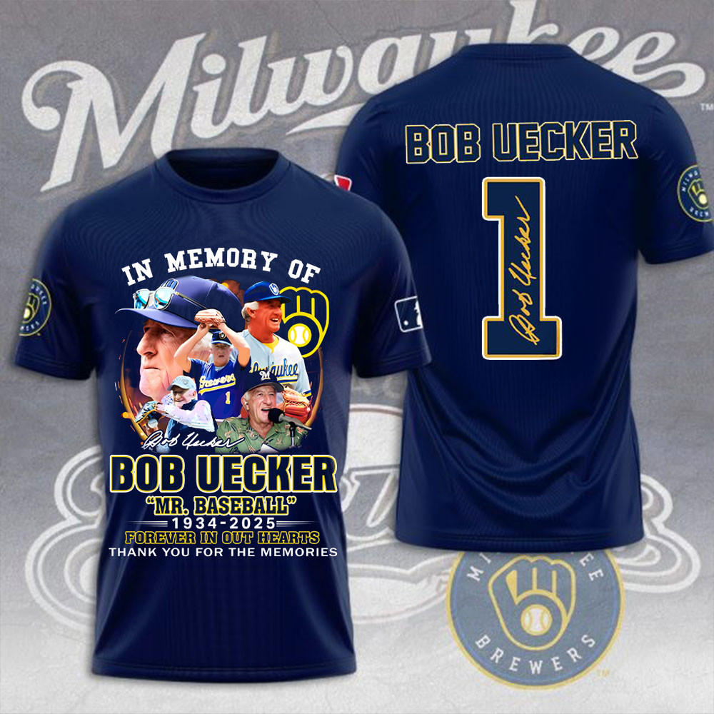 RIP In Memory Of Bob Uecker Shirt Thank You For The Memories Mr. Baseball Brewers In Our Heart Oregontrailrvpk Shirt
