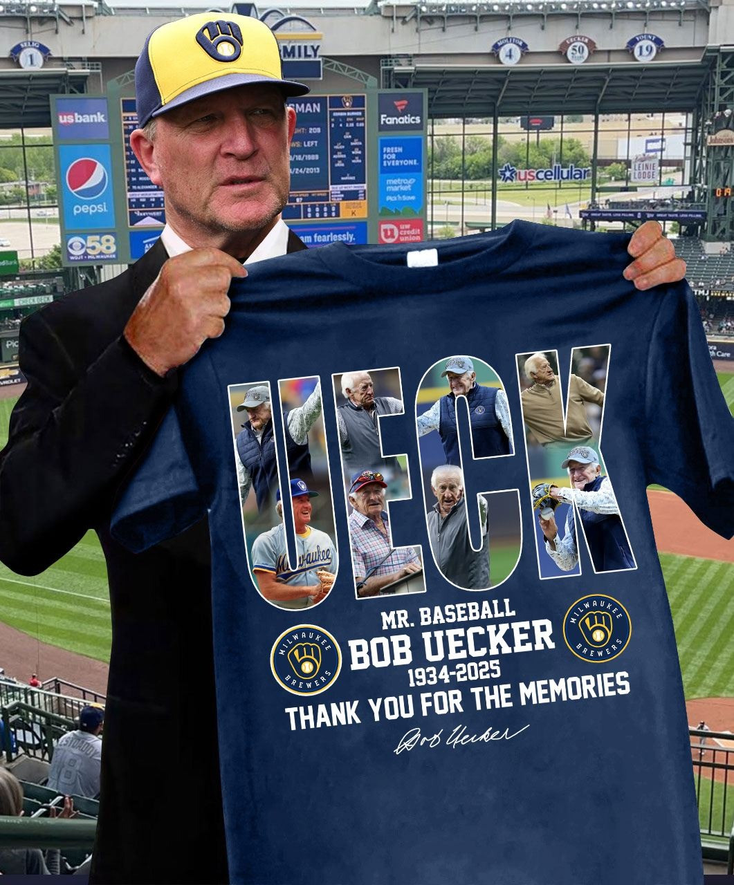 RIP Mr. Baseball Bob Uecker Thank You For The Memories Shirt Milwaukee Brewers Fan Merch Oregontrailrvpk Shirt