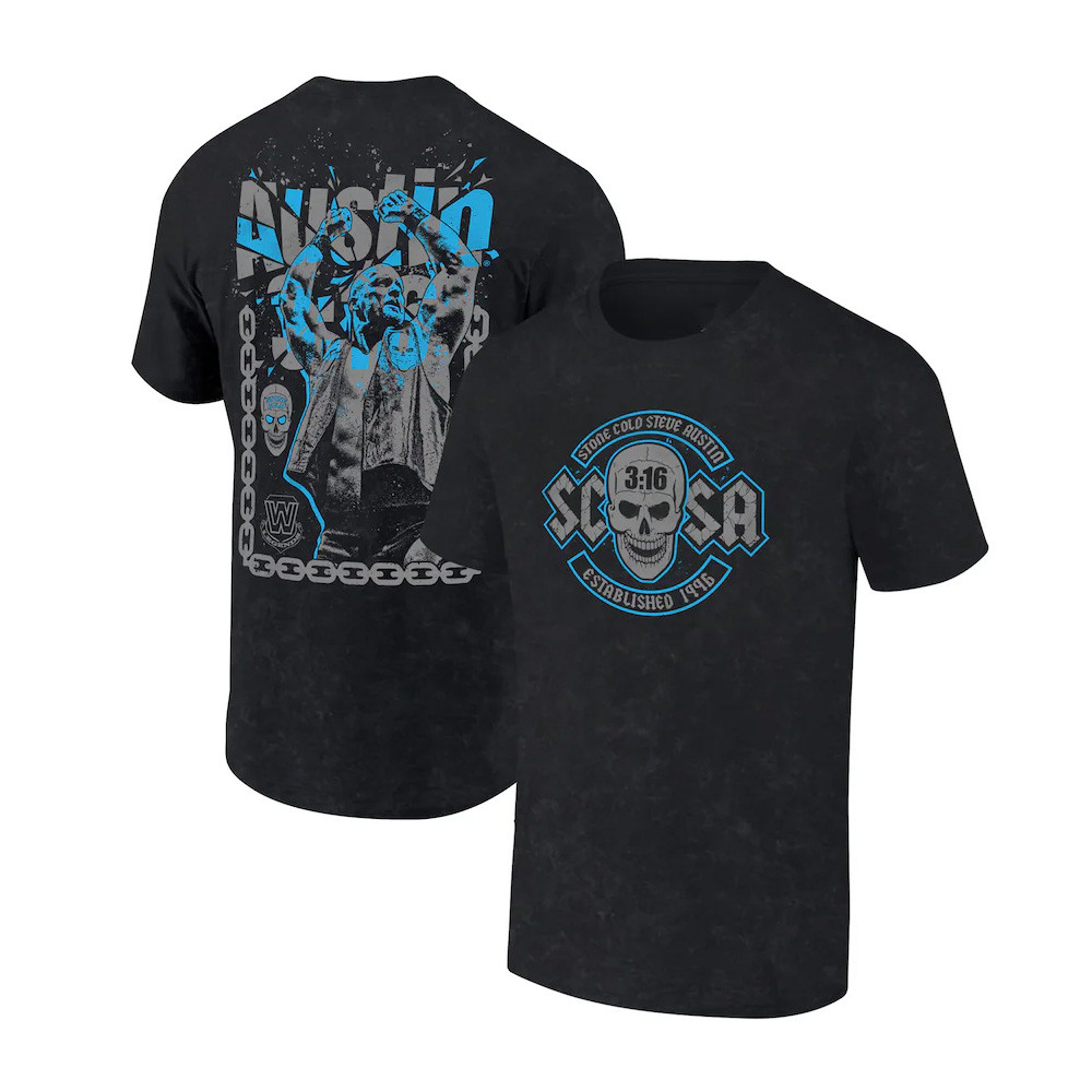 Ripple Junction Black Stone Cold Steve Austin 3 16 Skull T-Shirt Cool Gifts For Dad Oregontrailrvpk Shirt