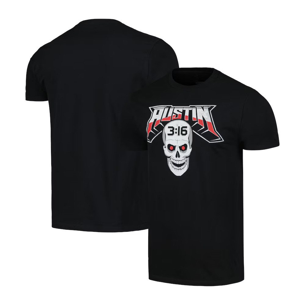 Ripple Junction Black Stone Cold Steve Austin 3 16 Skull T-Shirt Great Gifts For Dad Oregontrailrvpk Shirt