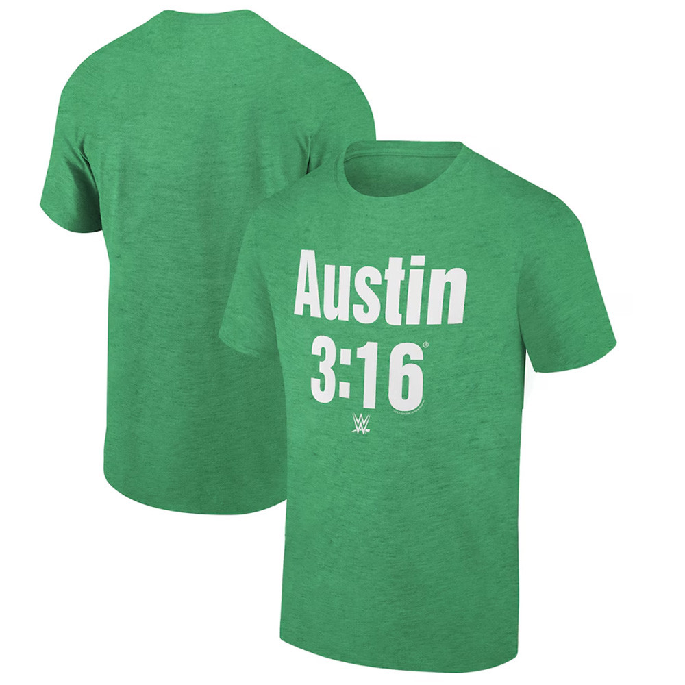 Ripple Junction Green Stone Cold Steve Austin St. Patrick's Day Austin 3 16 Graphic T-Shirt Oregontrailrvpk Shirt
