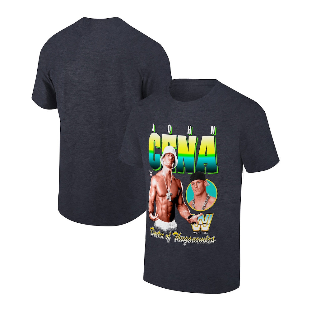 Ripple Junction Heather Charcoal John Cena Doctor Of Thuganomics Graphic T-Shirt Him Gifts Oregontrailrvpk Shirt