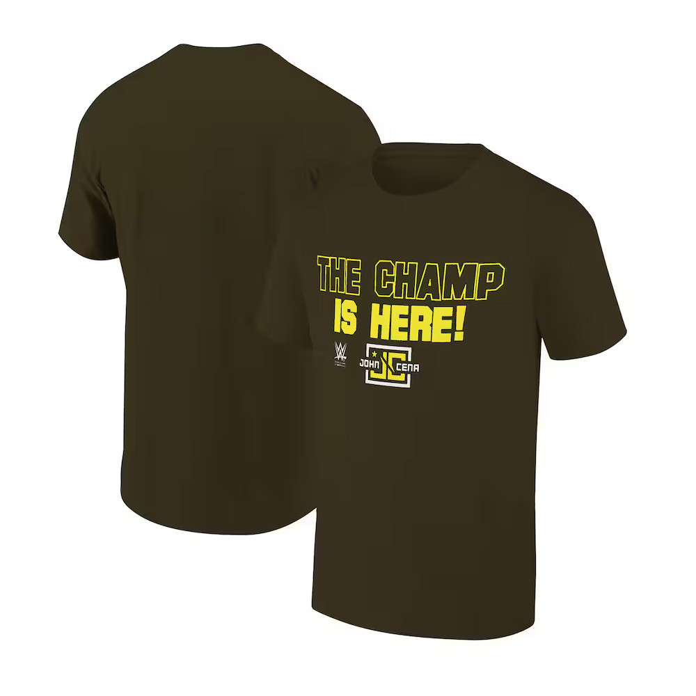 Ripple Junction Olive John Cena The Champ Is Here Graphic T-Shirt Present For Dad Oregontrailrvpk Shirt