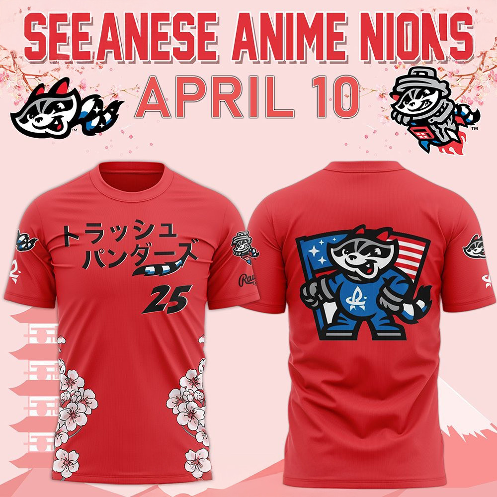 Rocket City Trash Pandas Japanese Anime Night 2025 T-Shirt Baseball Enthusiast Gifts Oregontrailrvpk Shirt
