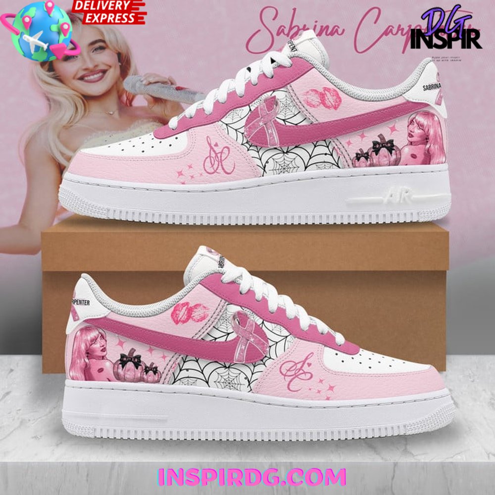 Sabrina Carpenter Breast Cancer Awareness Air Force 1