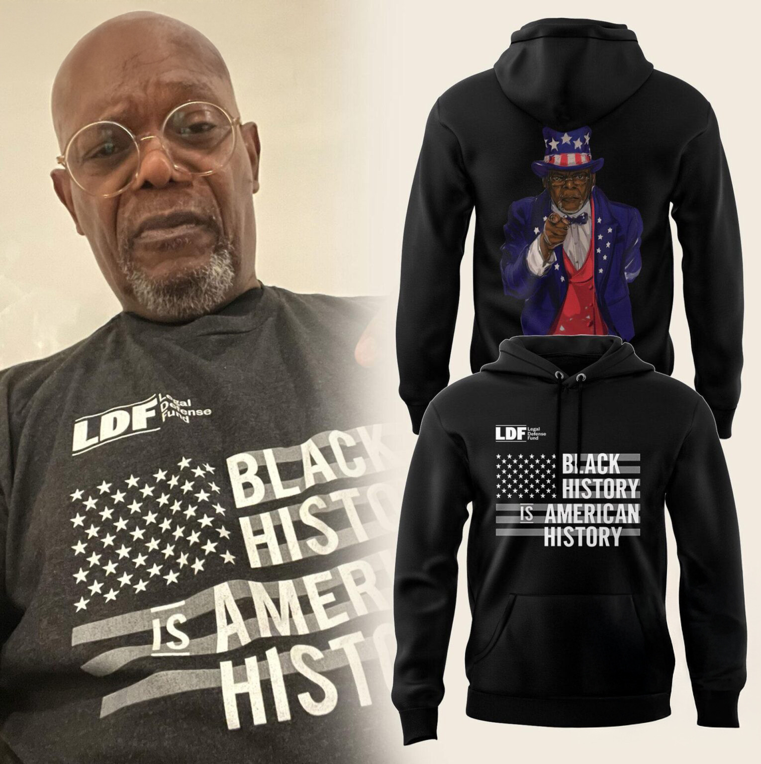 Samuel L. Jackson Graphics Black History Hoodie