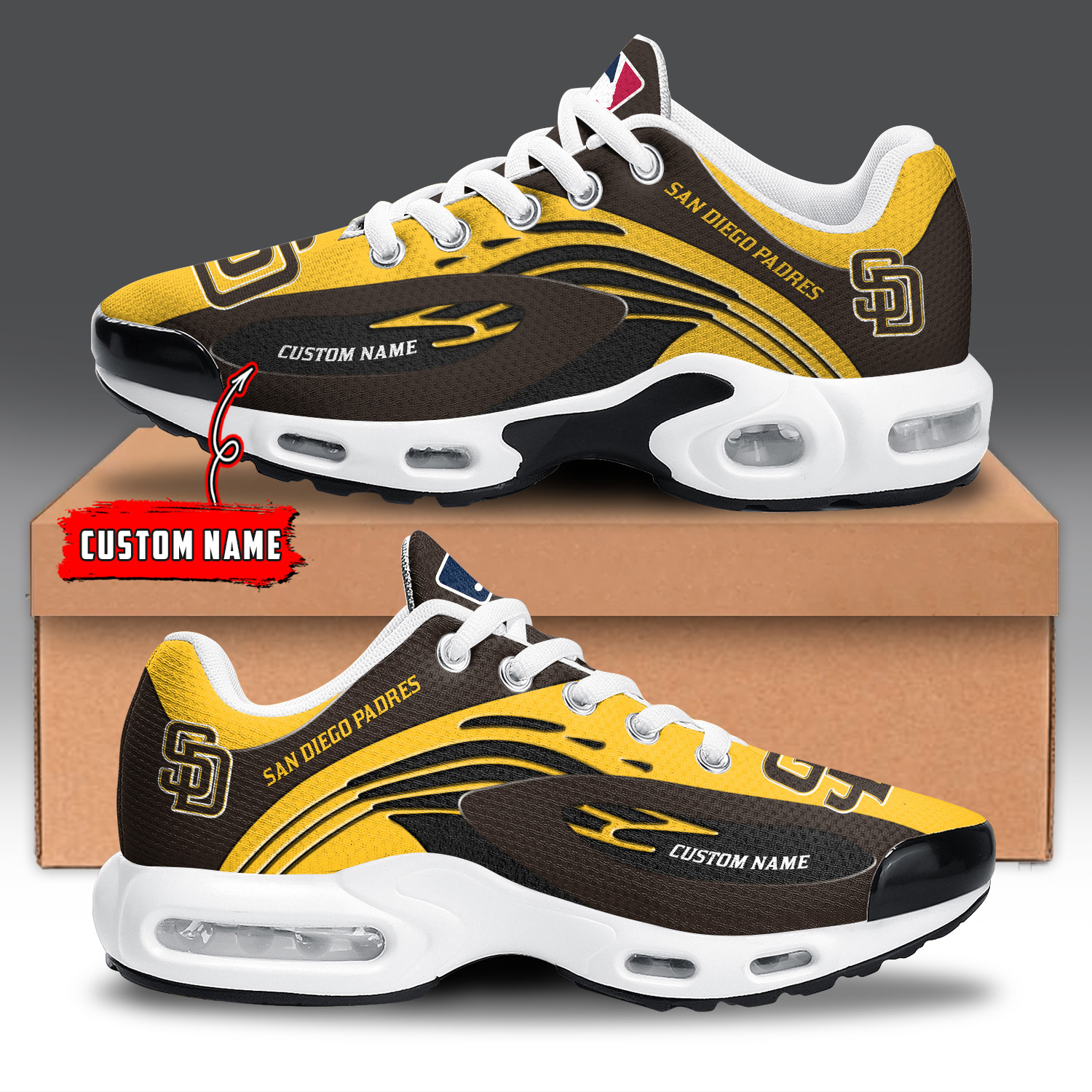 San Diego Padres Air Max Plus Shoes Sneakers For Men And Women