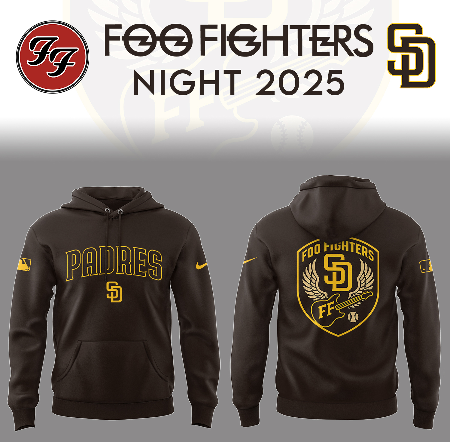 San Diego Padres Baseball Foo Fighter Night Nau Hoodie Gift Ideas For Baseball Players