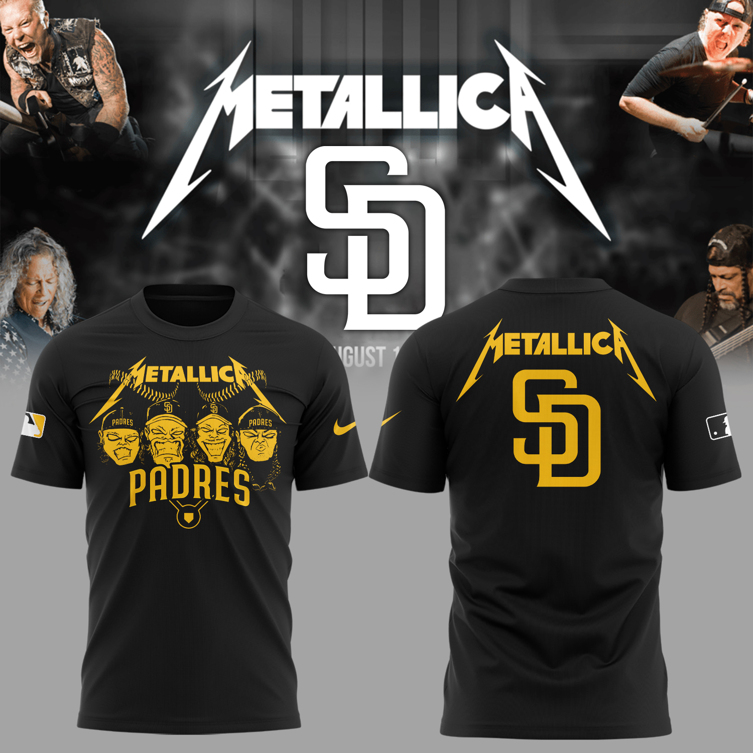 San Diego Padres Baseball Metallica Night T-Shirt Baseball Oregontrailrvpk Shirt