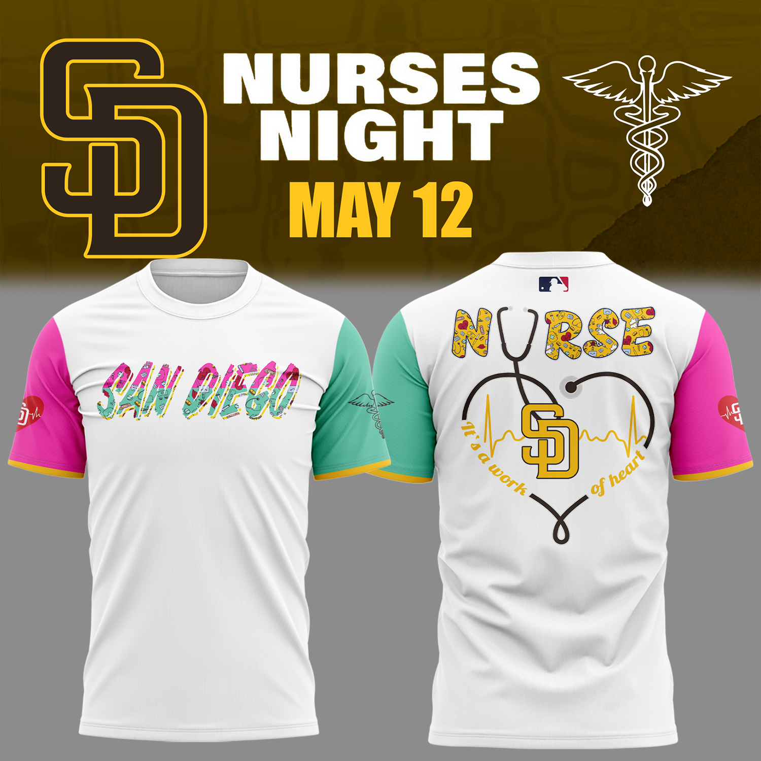 San Diego Padres Baseball Nurses Night T-Shirt Baseball Coach Gift Ideas Oregontrailrvpk Shirt