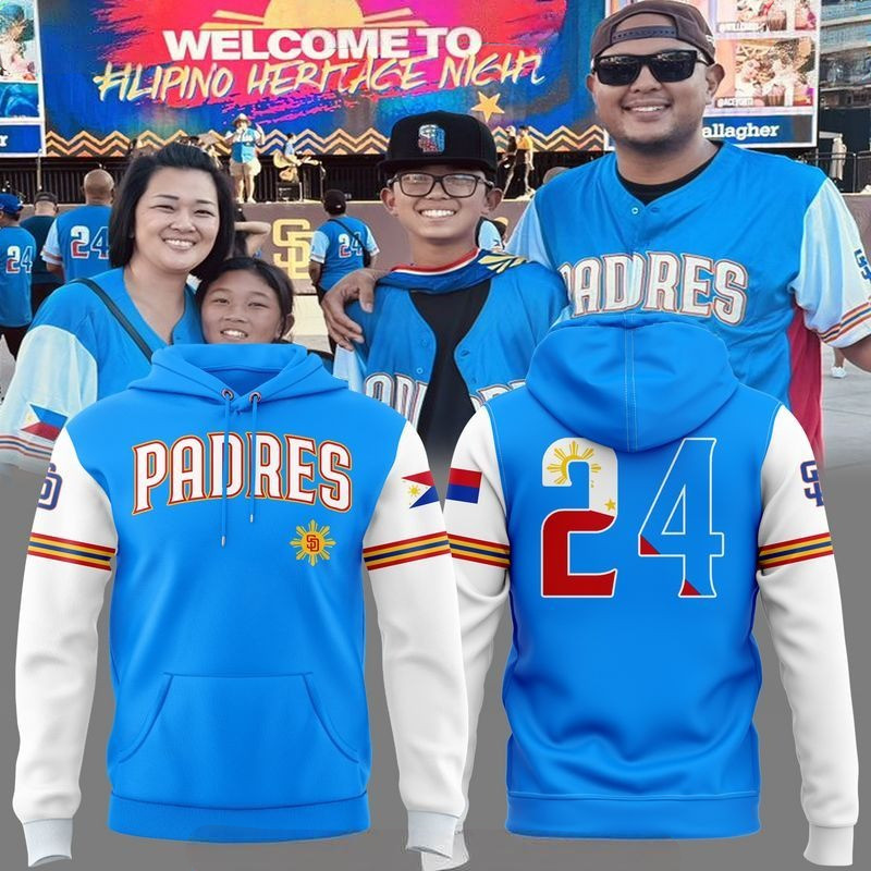 San Diego Padres Filipino Heritage 24 Hoodie Baseball Player Gift Ideas