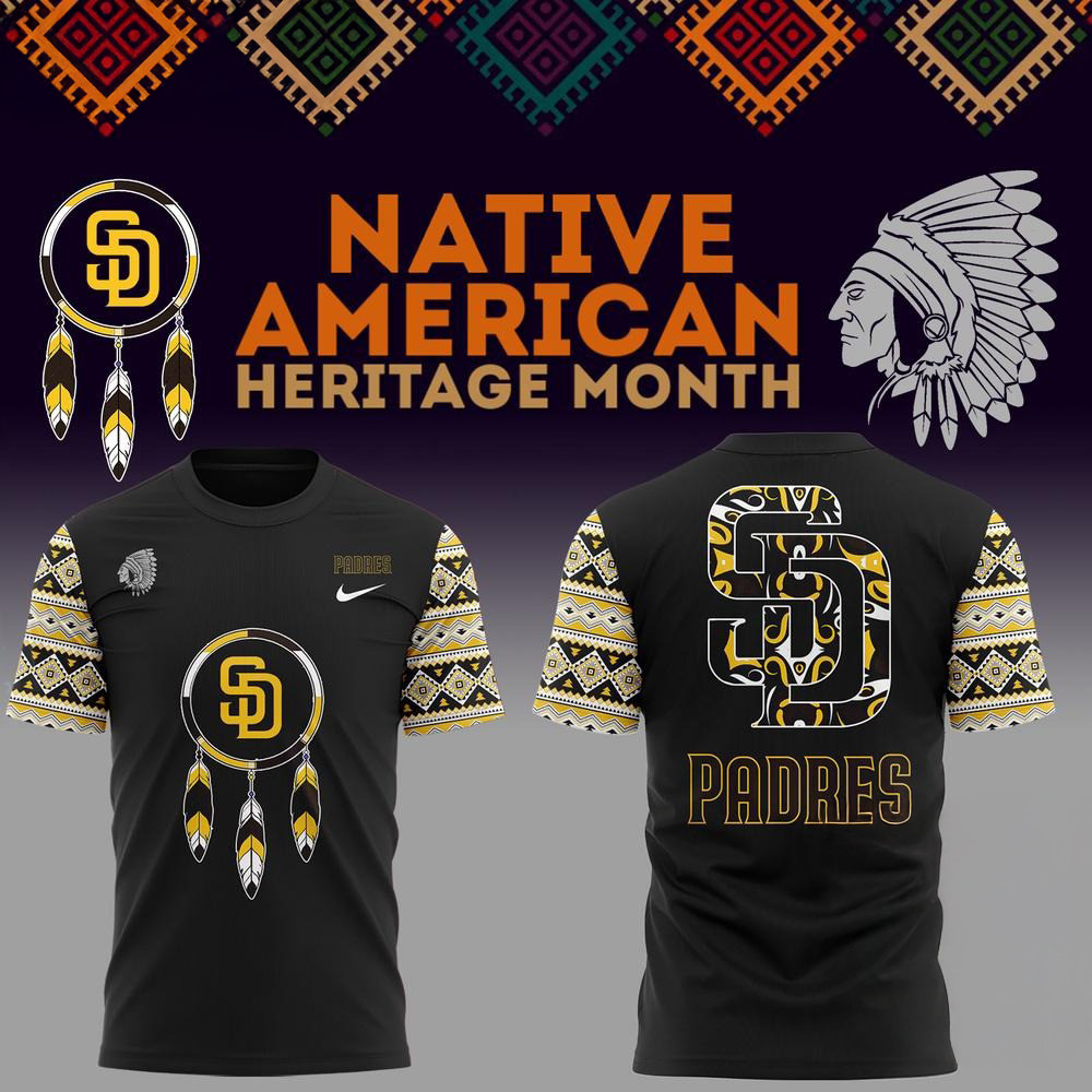 San Diego Padres National American Indian Heritage Month 2025 Shirt Cool Baseball Gifts Oregontrailrvpk Shirt