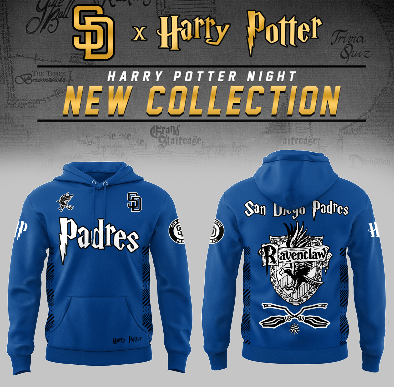 San Diego Padres x Harry Potter Night Ravenclaw House Hoodie Gift For Baseball Lover