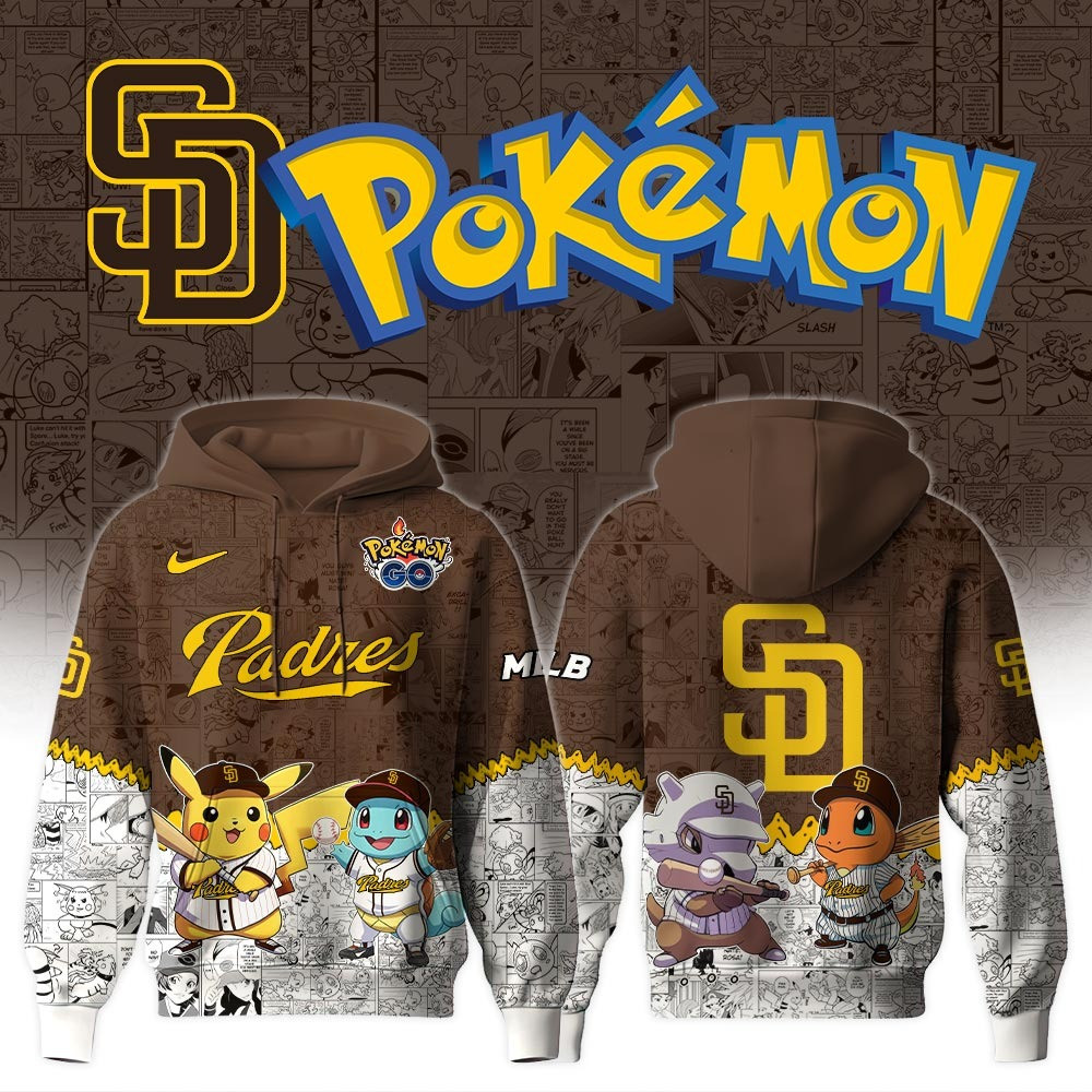 San Diego Padres X Pok mon Go Hoodie MLB Merch Best Fans