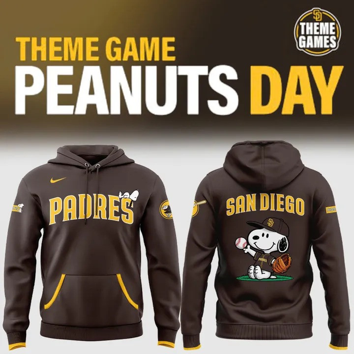 San Diego Padres X Snoopy Peanuts Hoodie Merch Cute Baseball Lovers Gifts For Padres Fans