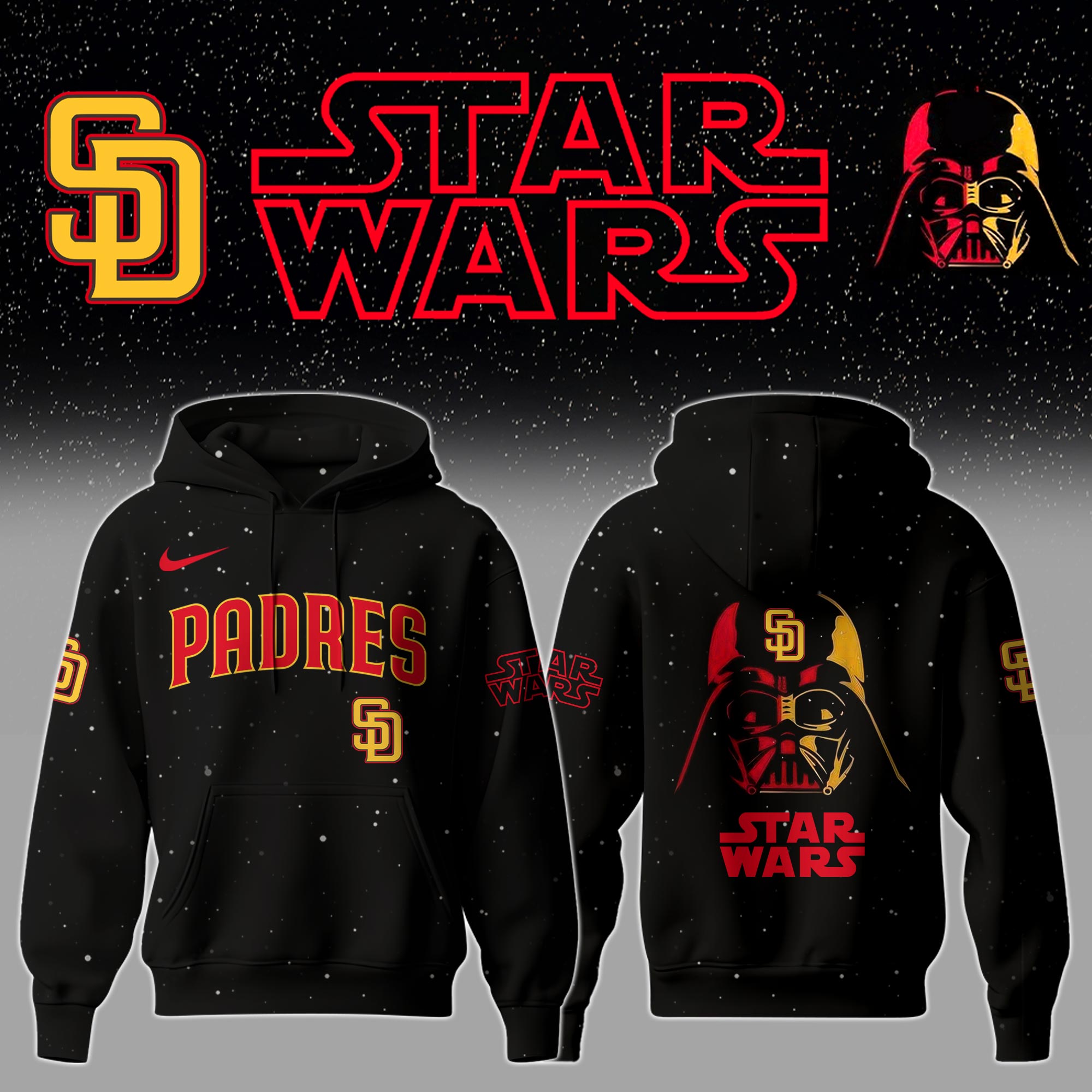 San Diego Padres x Stars Wars Night Hoodie Unique Baseball Gifts