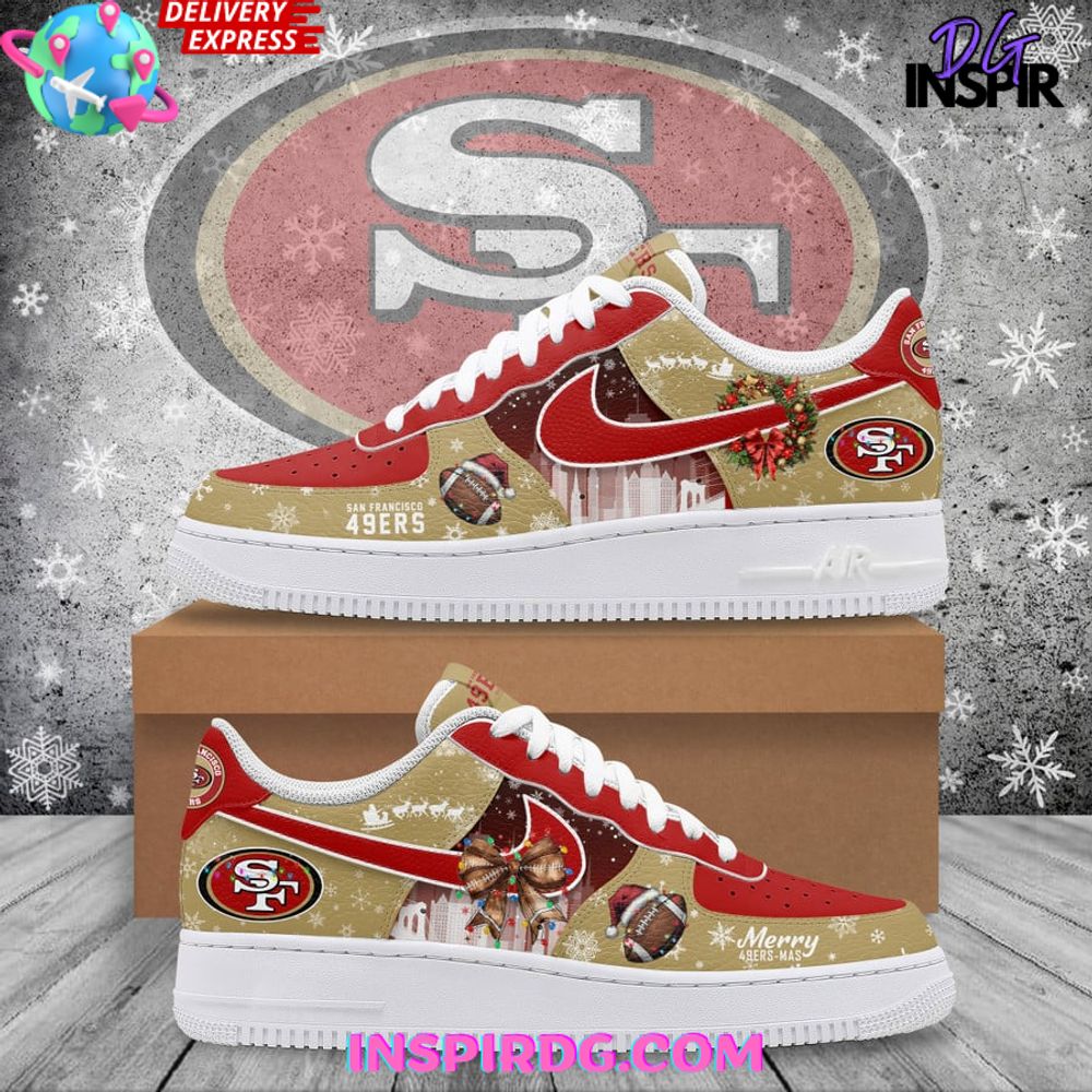 San Francisco 49ers Merry Christmas Air Force 1