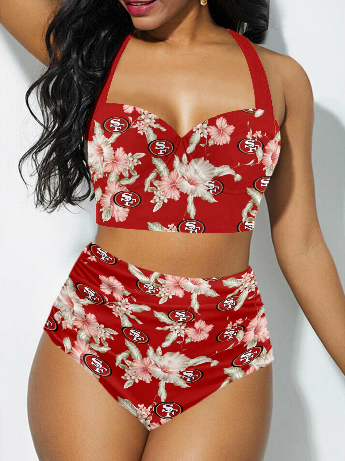 San Francisco 49Ers Sexy Print Bikini Swimsuit St2401