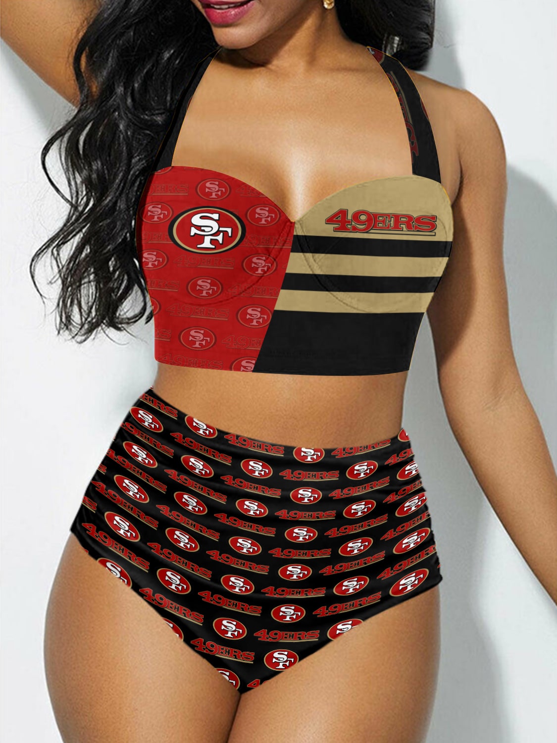 San Francisco 49Ers Sexy Print Bikini Swimsuit St2853