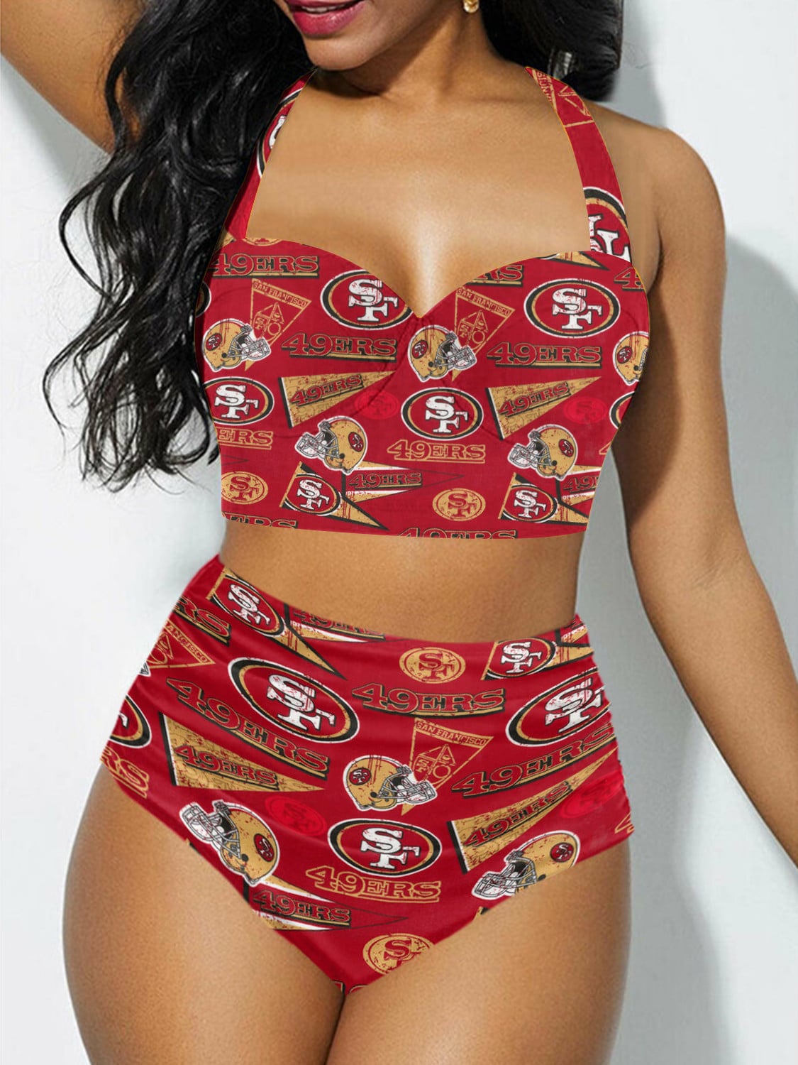 San Francisco 49Ers Sexy Print Bikini Swimsuit St3276