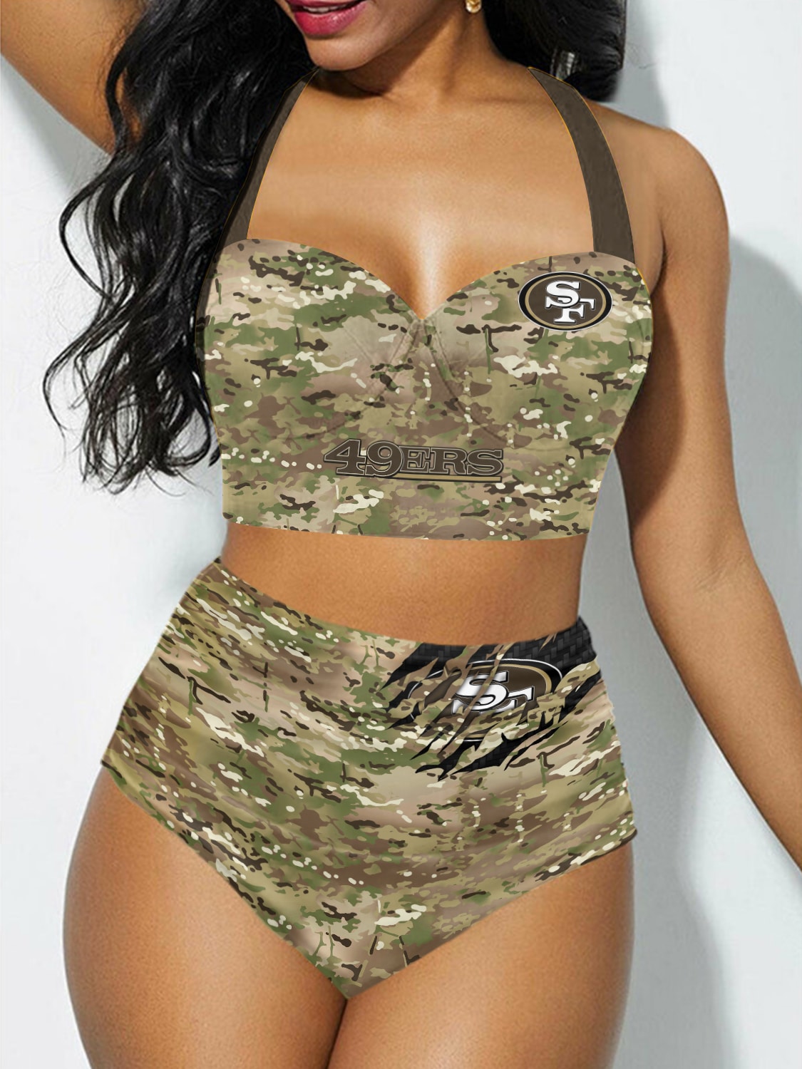 San Francisco 49Ers Sexy Print Bikini Swimsuit St7580