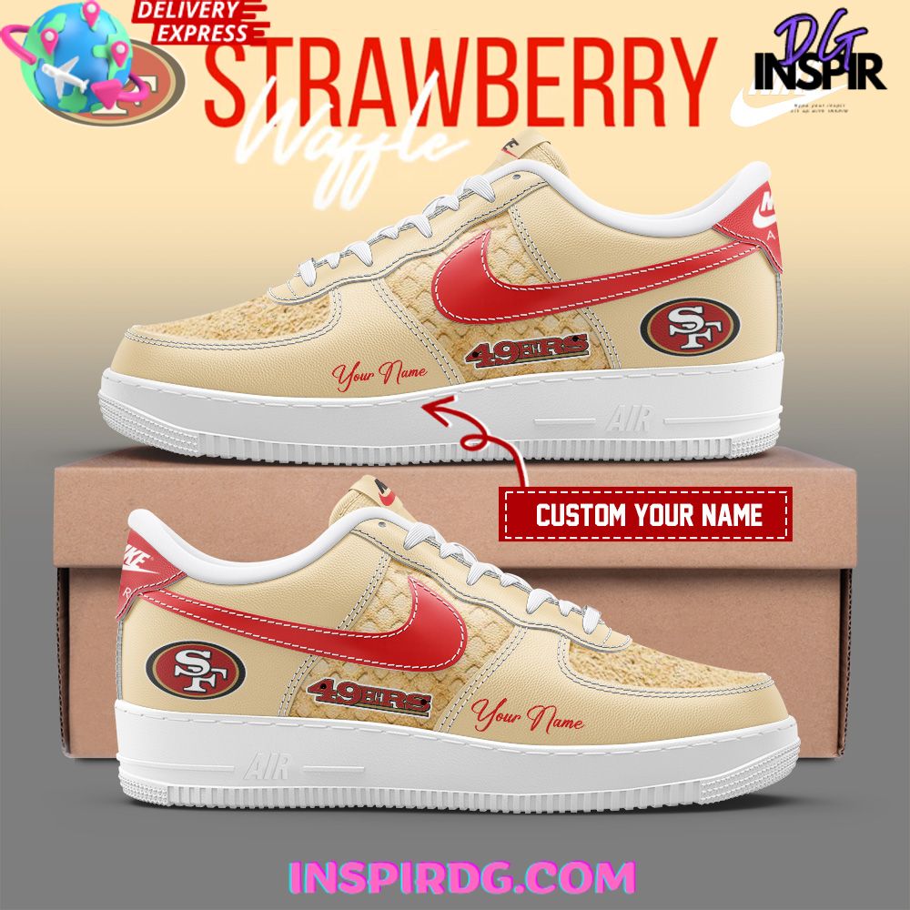 San Francisco 49ers Strawberry Waffle Limited Edition Air Force 1