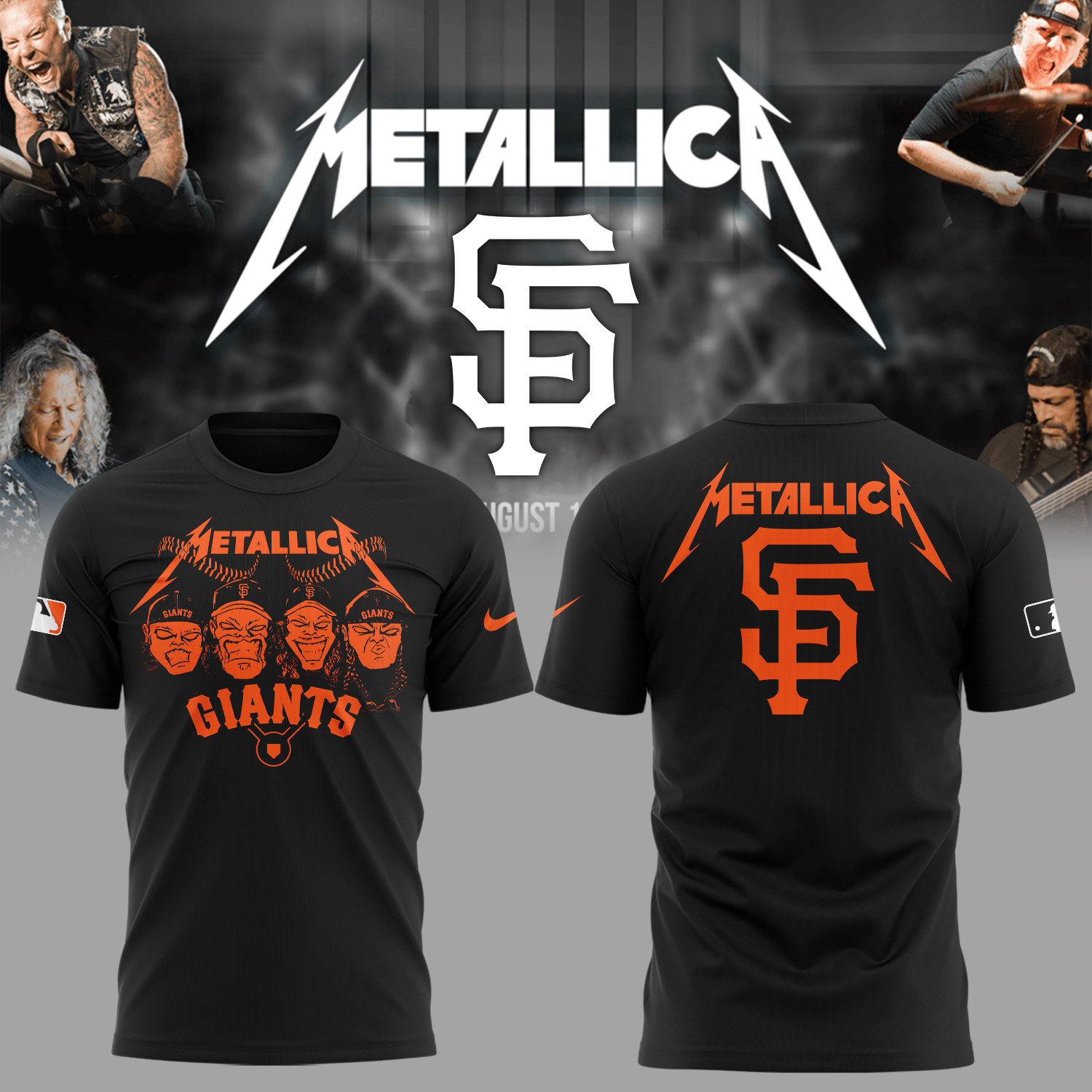 San Francisco Giants Baseball Metallica Night T-Shirt Oregontrailrvpk Shirt