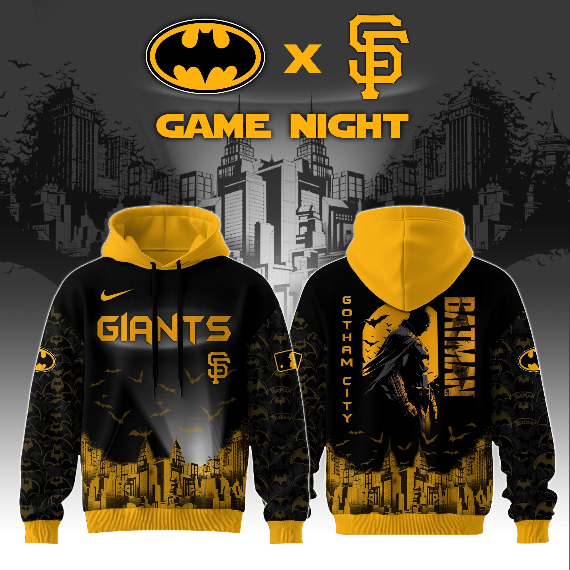 San Francisco Giants x DC Batman Game Night Hoodie For Him Dad