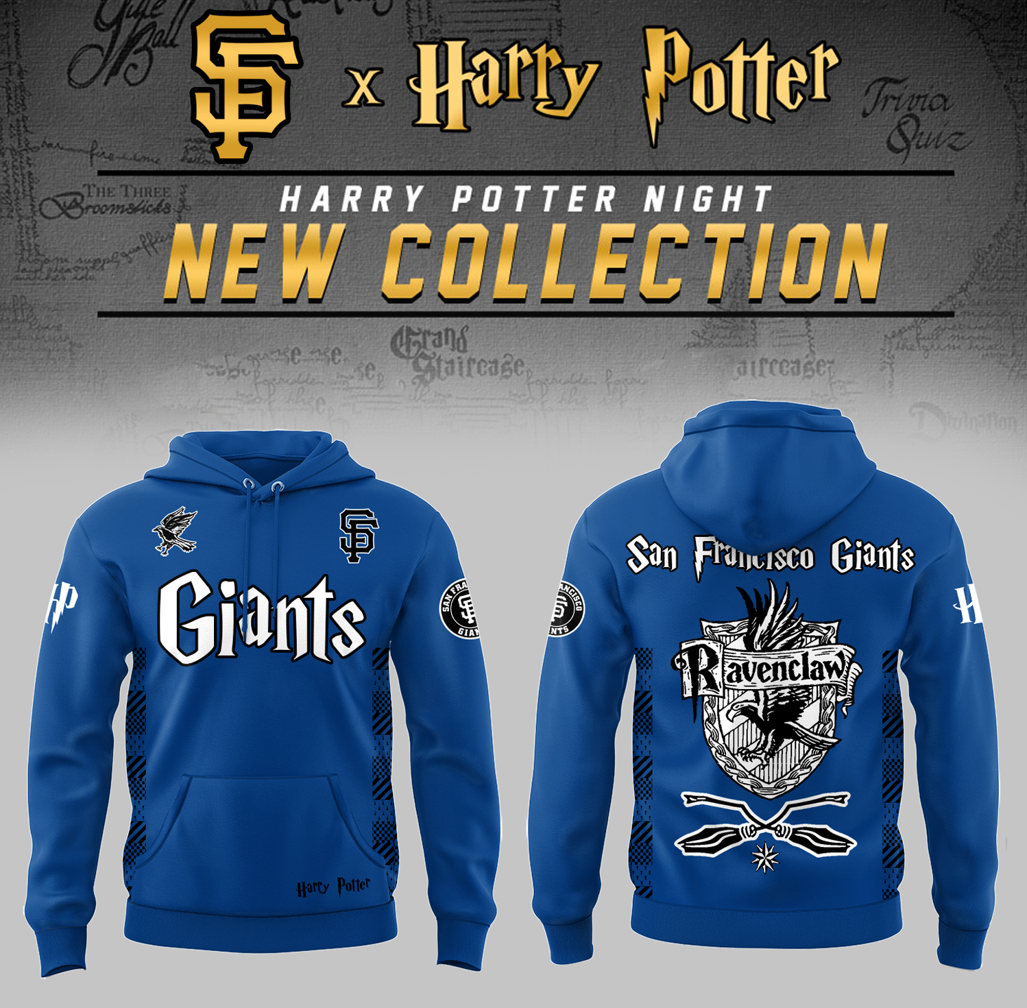 San Francisco Giants x Harry Potter Night Ravenclaw House Hoodie Baseball Coach Gift Ideas