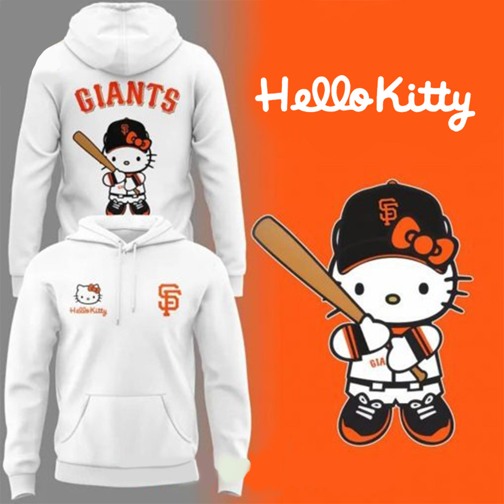 San Francisco Giants x Hello Kitty 2025 White Hoodie