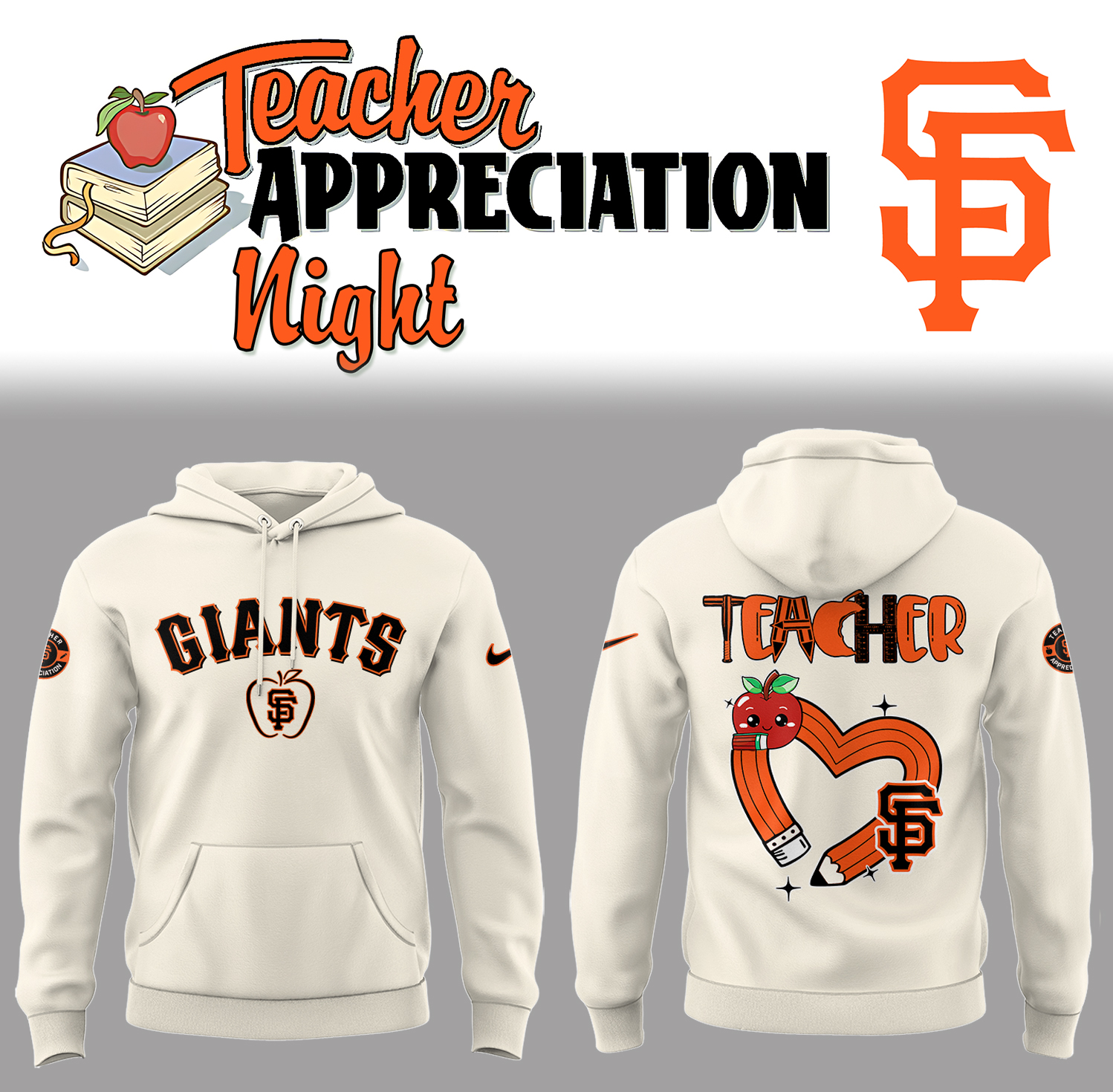 San Francisco Giants x Teacher Appreciation Night Hoodie Unique Baseball Gifts