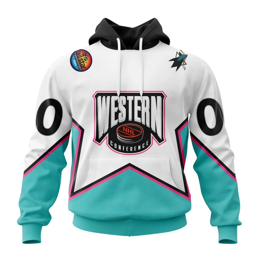 San Jose Sharks All-Star Western Conference All Over Print Hoodie Style 16490