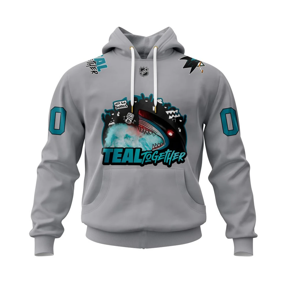 San Jose Sharks Fan Appreciation Night All Over Print Hoodie Style 62152