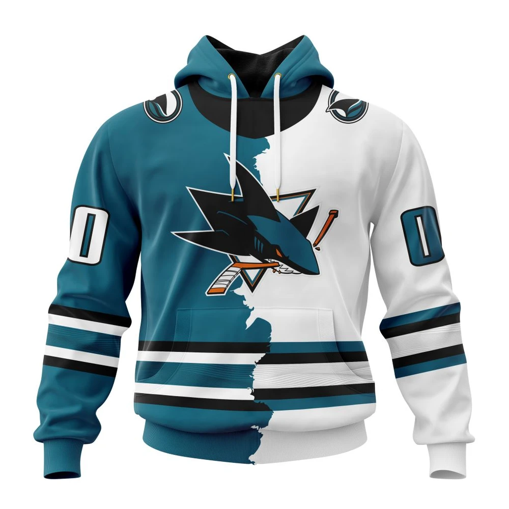 San Jose Sharks Personalize Home Mix Away Kits All Over Print Hoodie Style 87213