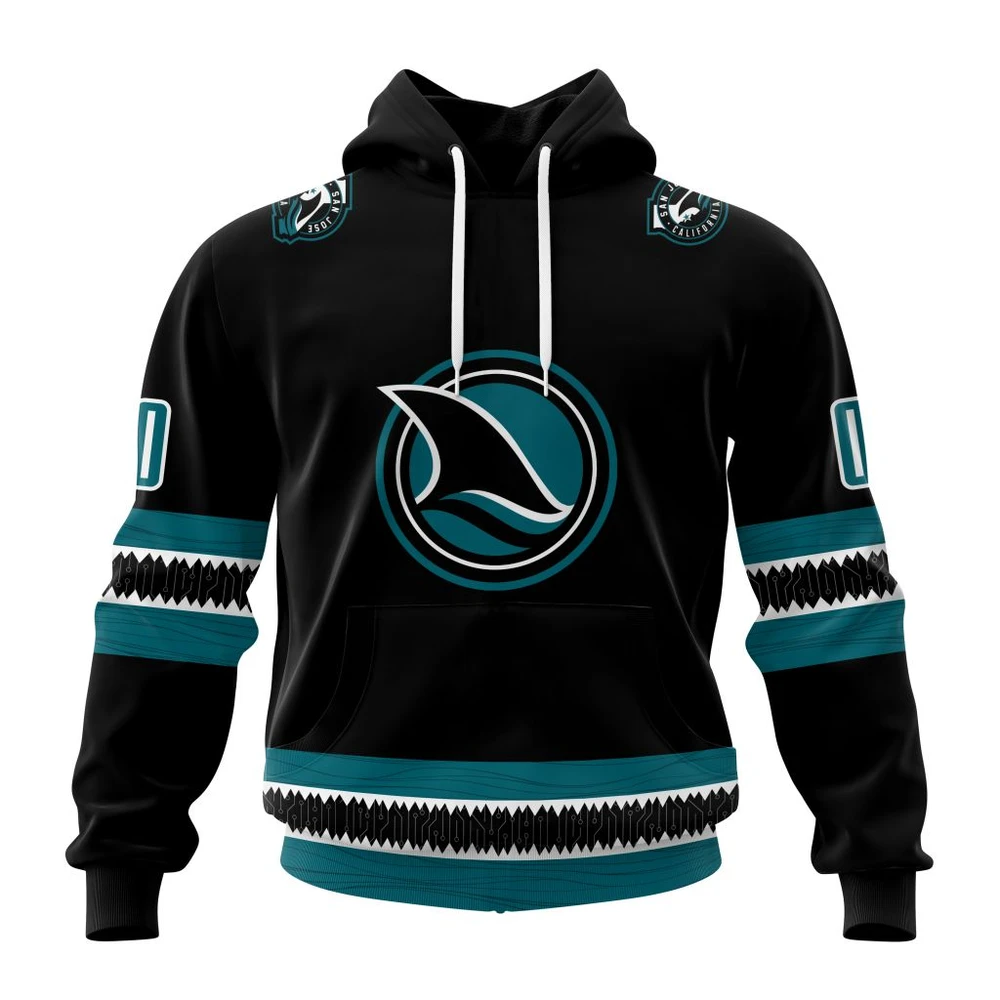 San Jose Sharks Personalized Alternate Concepts Kits All Over Print Hoodie Style 58394