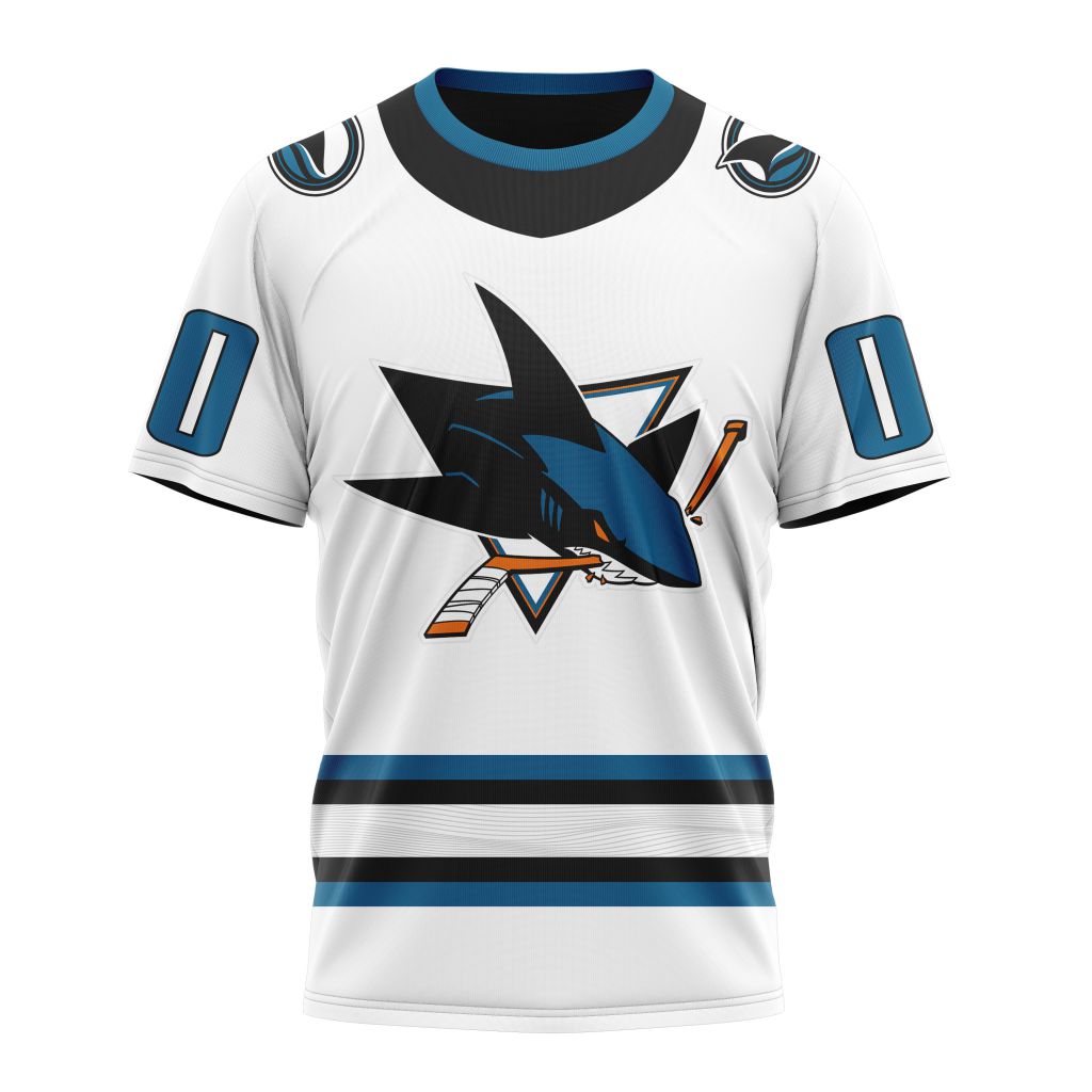 San Jose Sharks Personalized Away Kits Personalized Name And Number T-Shirt Oregontrailrvpk Shirt