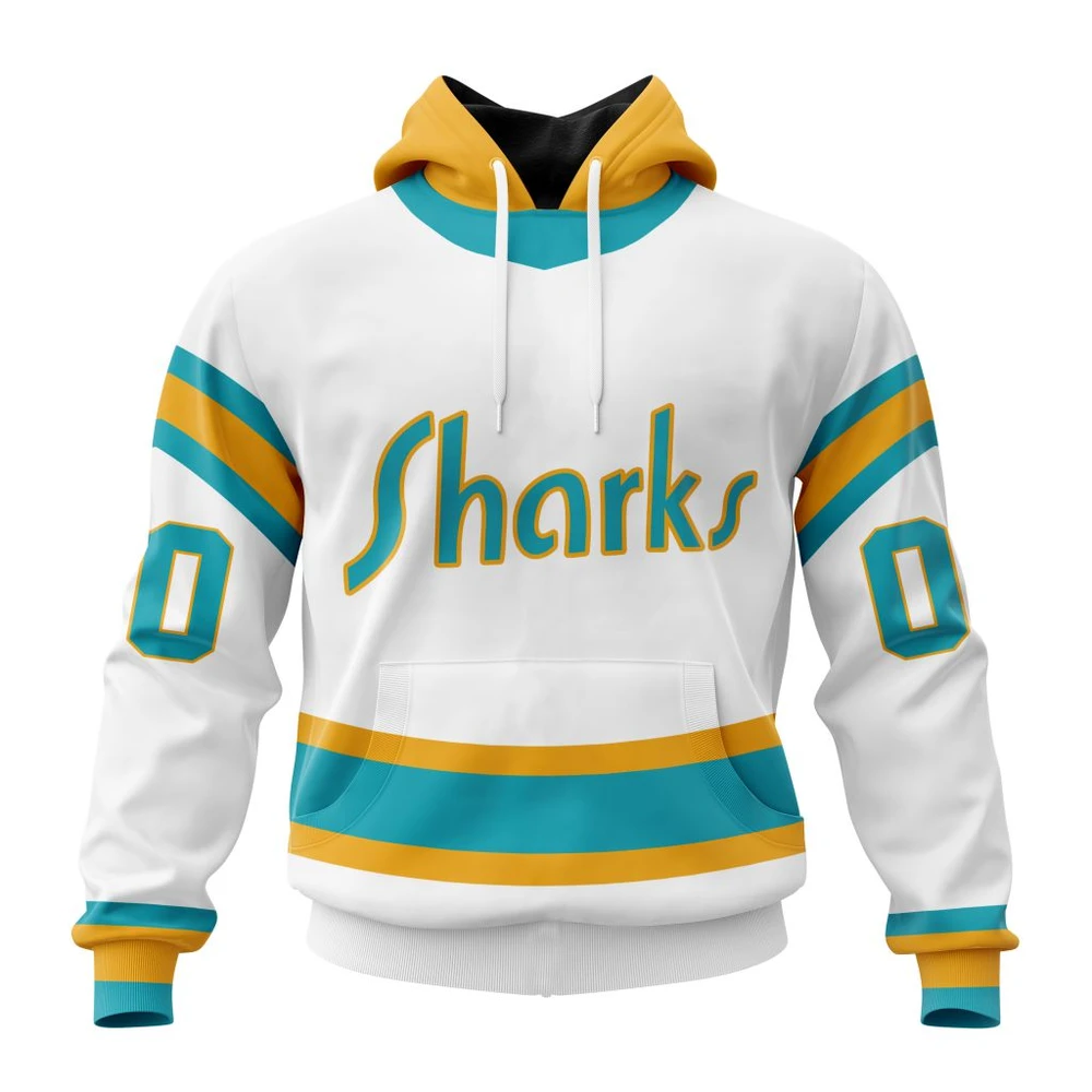 San Jose Sharks Reverse Retro Kits All Over Print Hoodie Style 80199