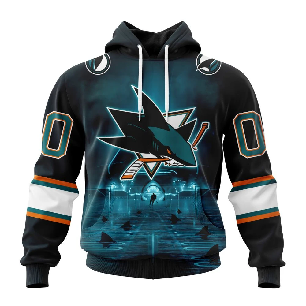 San Jose Sharks Spcial Design All Over Print Hoodie Style 81342